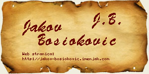 Jakov Bosioković vizit kartica